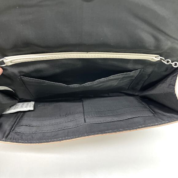 Guess‎ Crossbody Envelope Clutch Faux Leather Taupe Pink Feminine Dainty Flirty - Picture 8 of 10